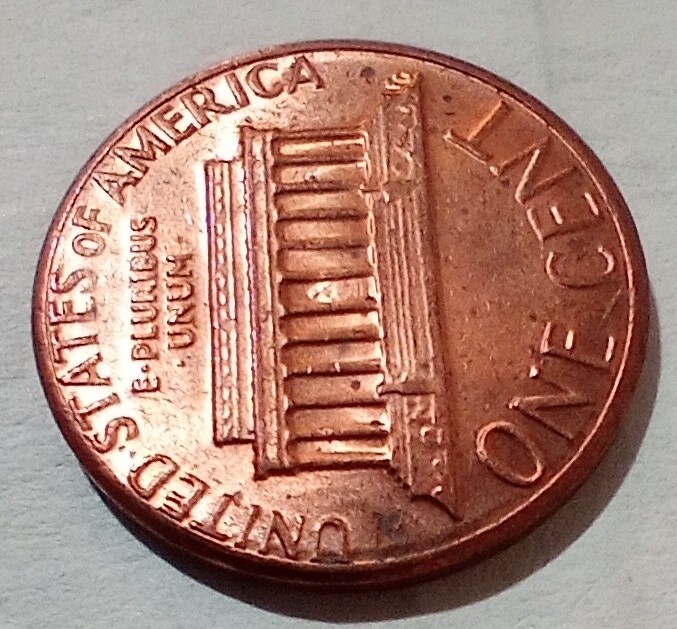 One Cent 1984 Coin MAD Misaligned Die Obverse Error Grease Strike Reverse
