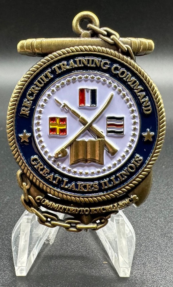 Recruit Training Command Great Lakes Illinois USN CPO Commander Challenge Coin