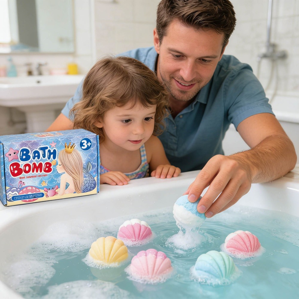 6PCS Bath Bombs for Kids with Surprise Inside