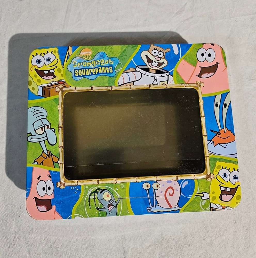 SpongeBob SquarePants and Patrick Tin Box Lunchbox 2007 Nickelodeon Embossed 🔥