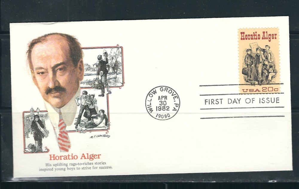 US Scott # 2010 Horatio Alger   FDC . Fleetwood  Cachet.....