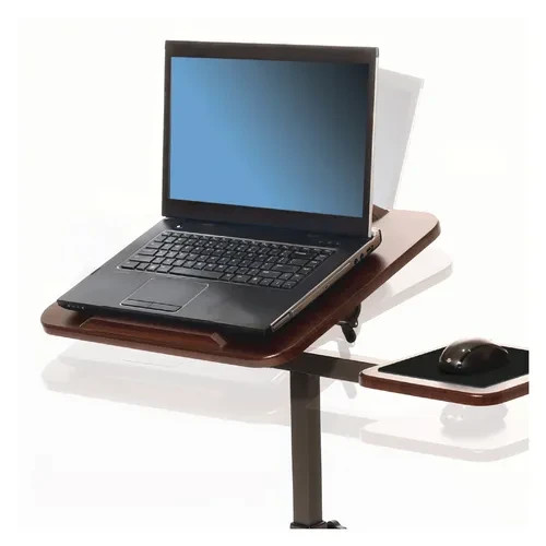 Mobile Laptop Desk Adjustable Height Rolling Computer Table w/ Side Mouse Tray