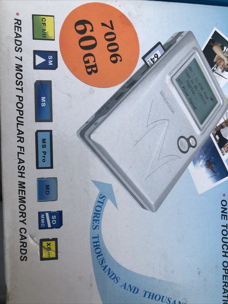 Wolverine Data 60GB FlashPac 7000 Series Portable Data Storage HDD Version