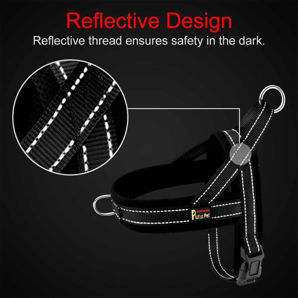 No Pull Dog Harness with Breathable Mesh Padded, Adjustable Reflective Escape...