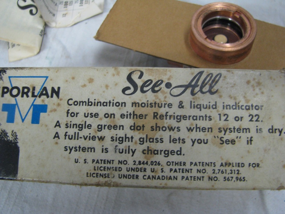 Vintage SEE-ALL MOISTURE & LIQUID INDICATOR