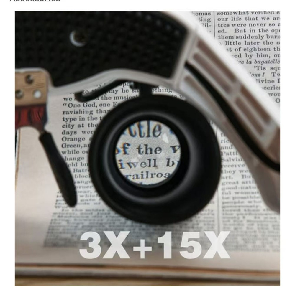 Magnifying Headset with 2 LED, 10 Interchangeable Lenses (3X–25X)
