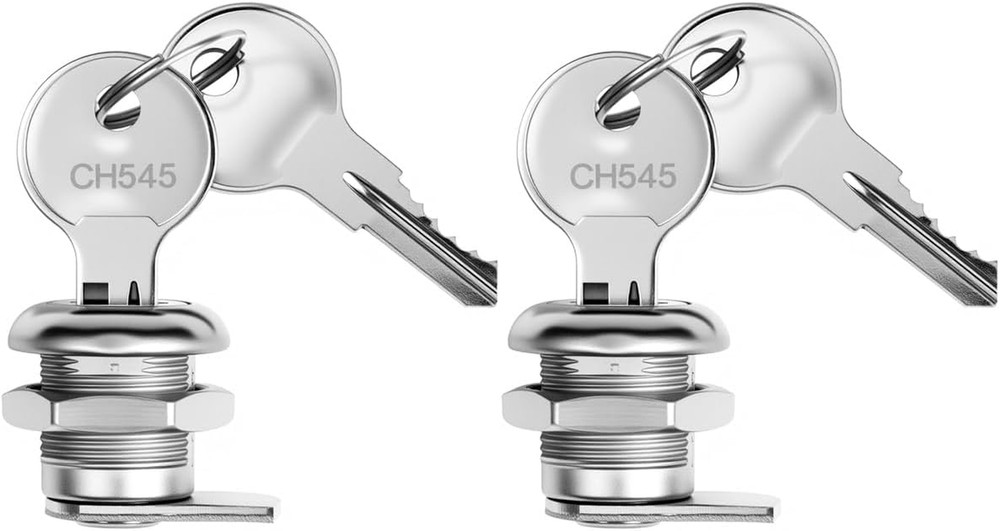 Truck Toolbox Lock Cylinder with Keys, 5/8" Replacement (2 Pack)