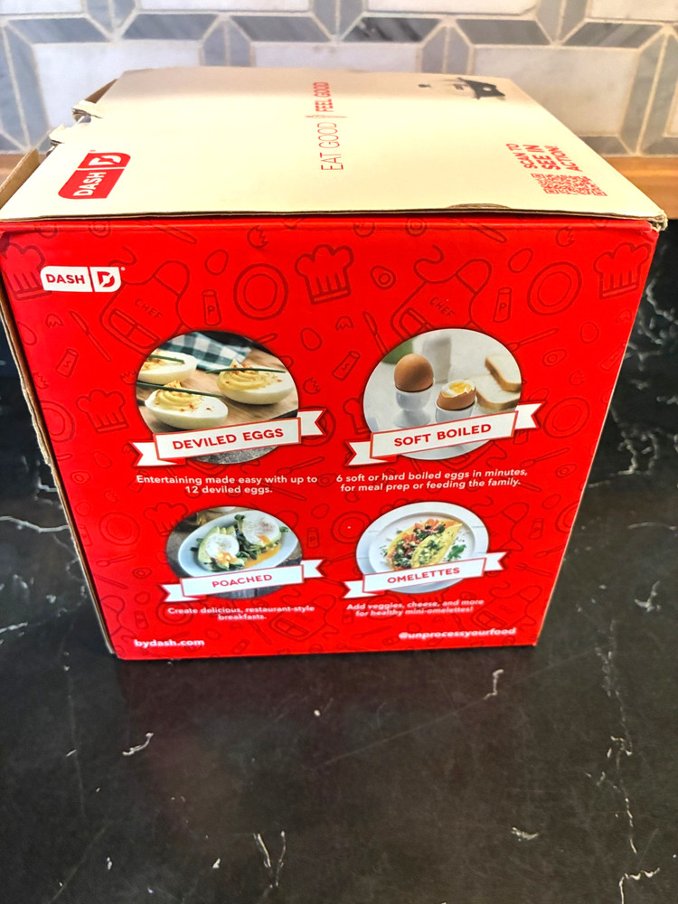 DASH Rapid Egg Cooker One Touch 6 Egg Capacity Hard Boiled Poached