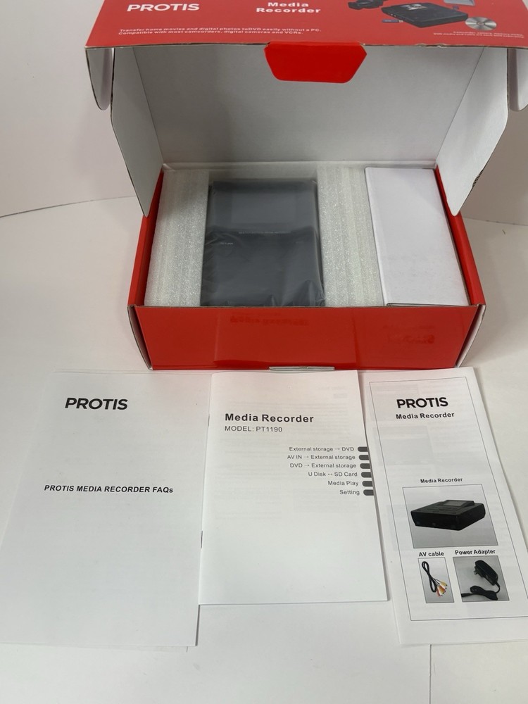 PROTIS Multi-function Media Recorder PT1190 DVD Recorder / Player HDMI USB. NEW