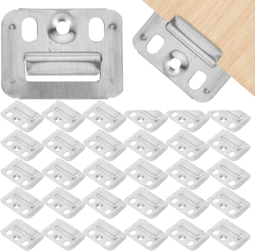 100Pcs Wall Buckle Interlocking Hanging Bracket Couch Clips Wall Panel Fixings F