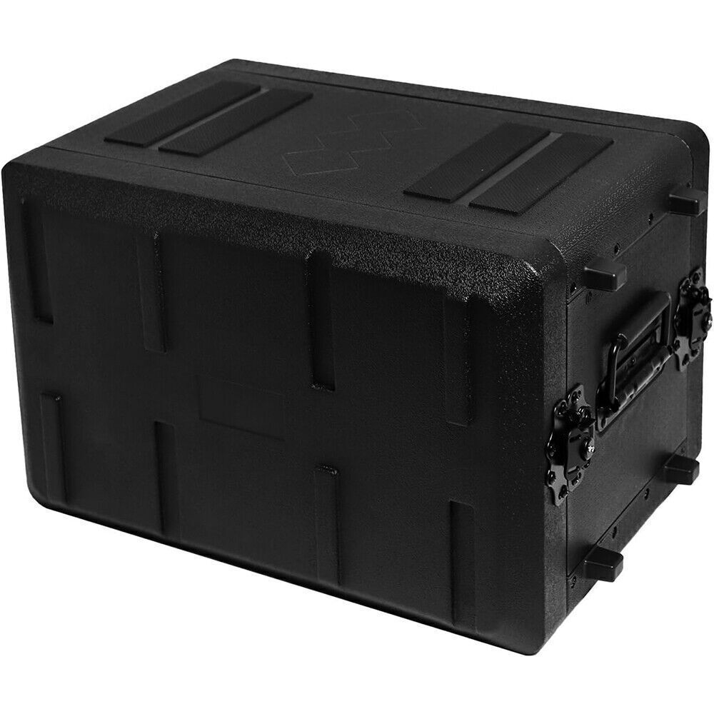 6U Rack Case Shallow 16" Depth,19" Rackmount Flight Cases Shockproof Mount Racks