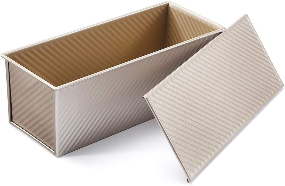 Extra Large Pullman Loaf Pan with Lid - Commercial Grade Non-Stick Bakeware