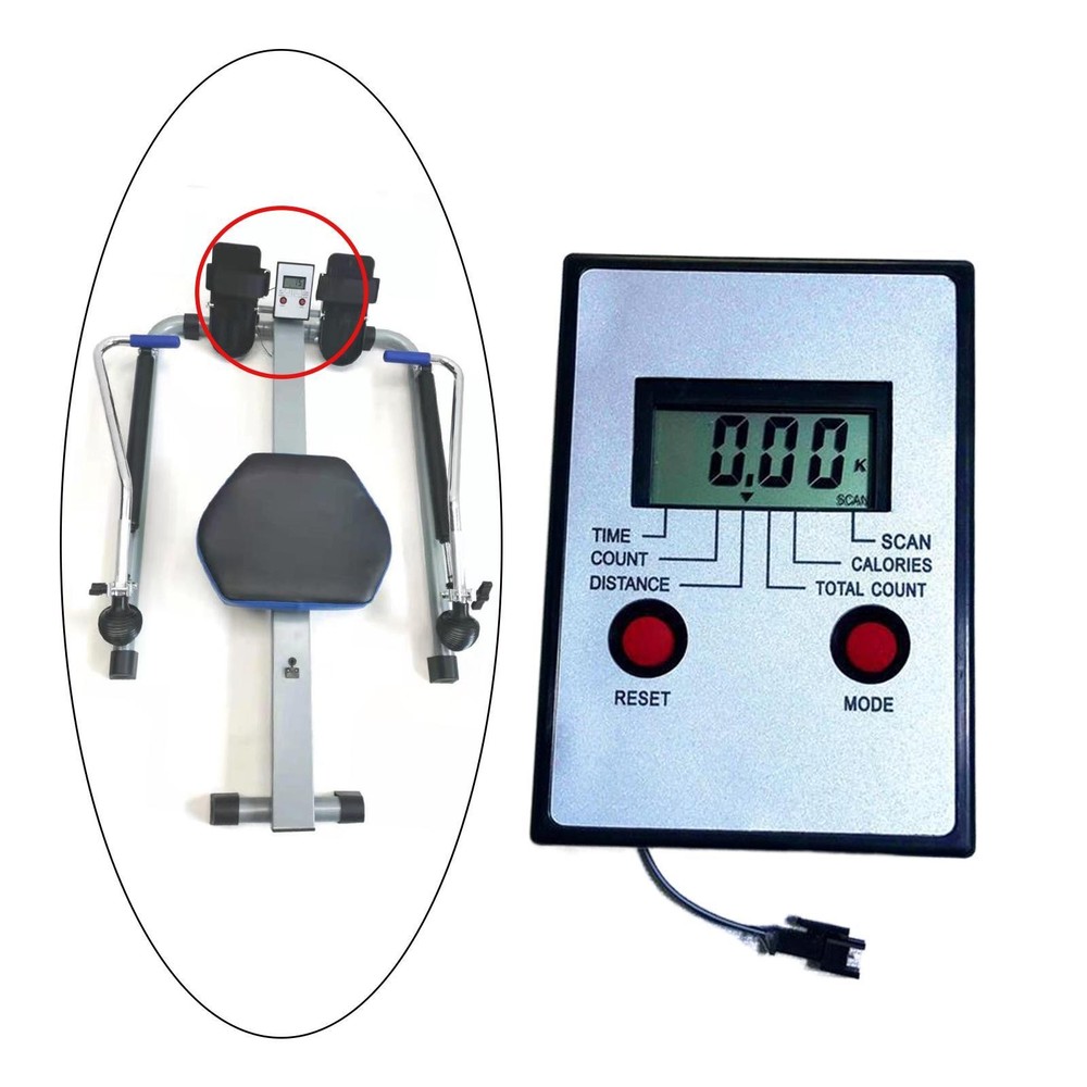 Rowing Machine Counter Speedometer Digital Display Odometer for Exercise Bike