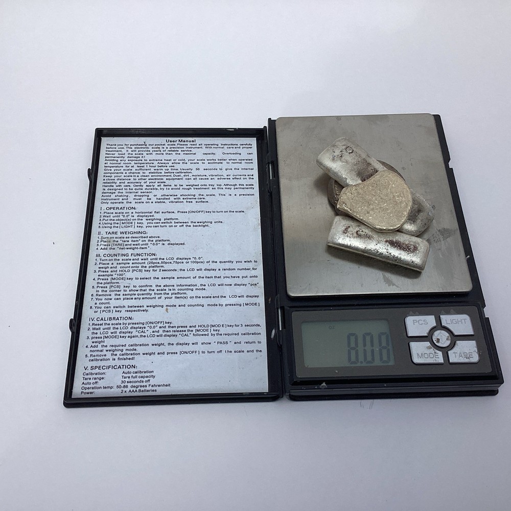 8 oz of scrap silver electrical contacts
