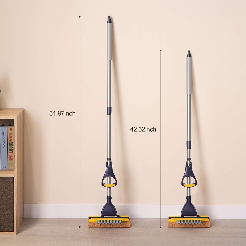 Honeycomb Sponge Mop for Easy Cleaning - Adjustable