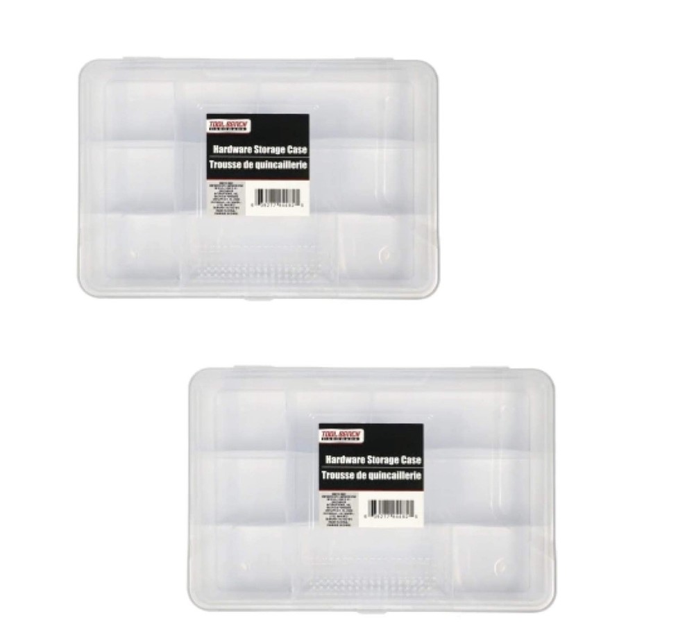 HT Hardware Storage Case with Compartments and Toolbox Organizer