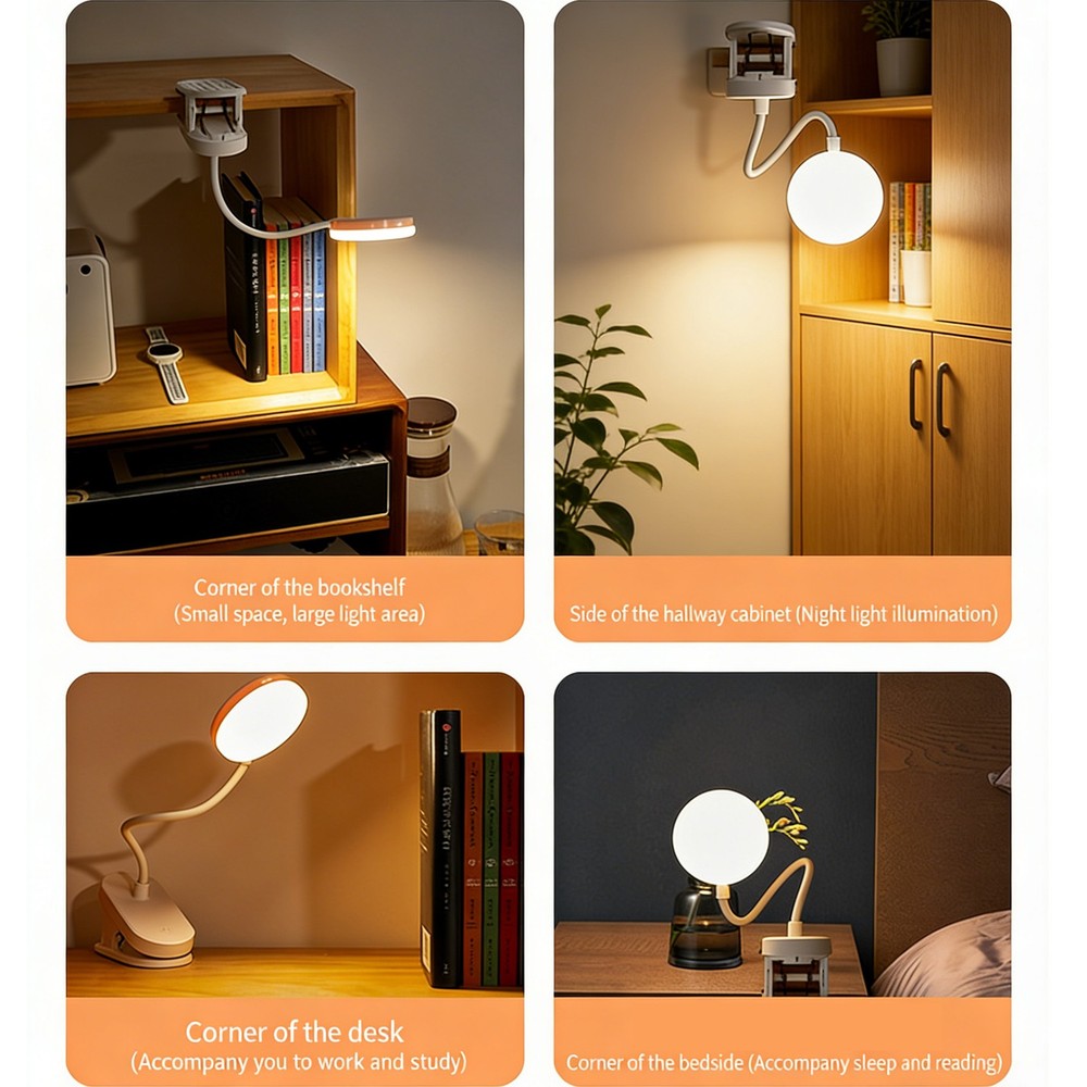 Dimmable LED Desk Light Touch Sensor Table Bedside Reading Lamp USB Rechargeable