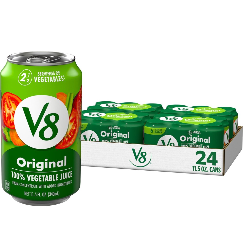 Original 100% Vegetable Juice, 11.5 fl oz Can (24 Pack)