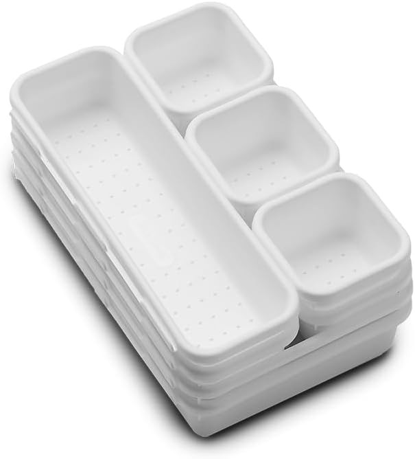 Madesmart 8-Piece Interlocking Bin Pack Customizable 8-Piece, White