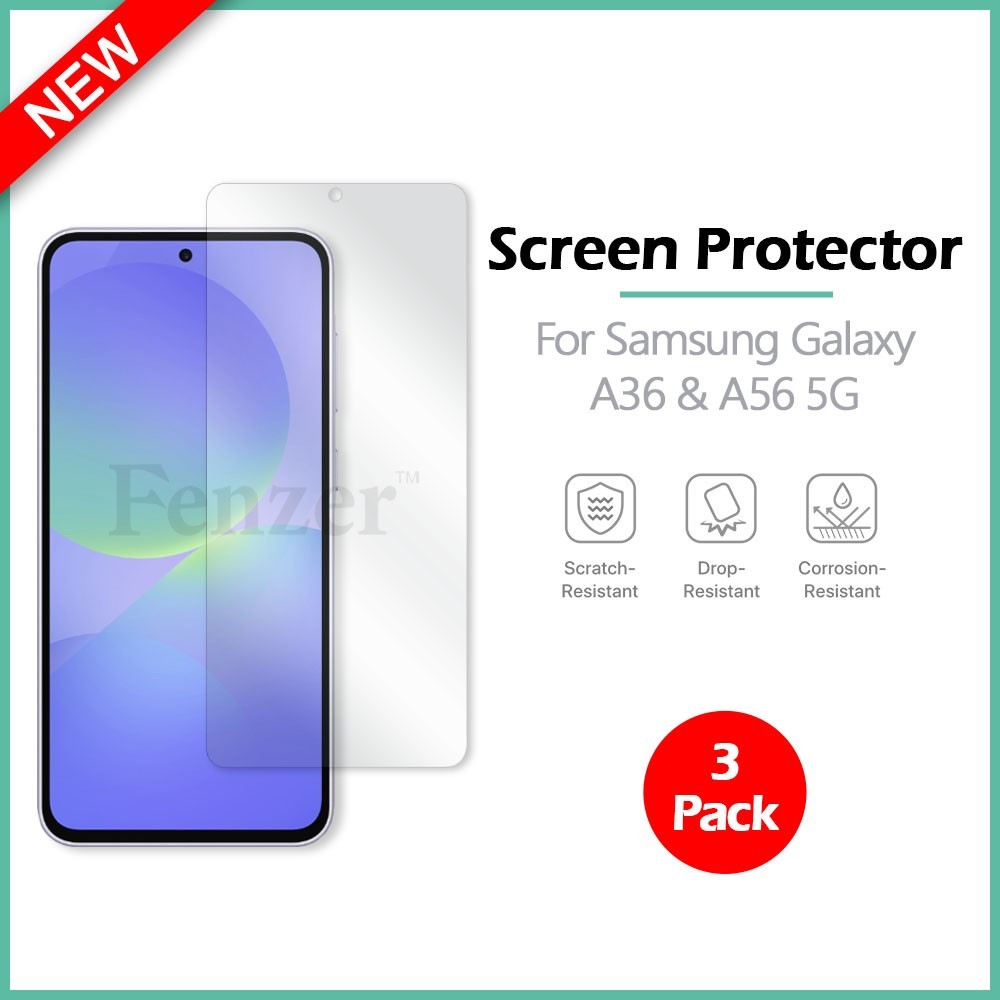 3x Samsung Galaxy A36 Screen Protector w/ cloth