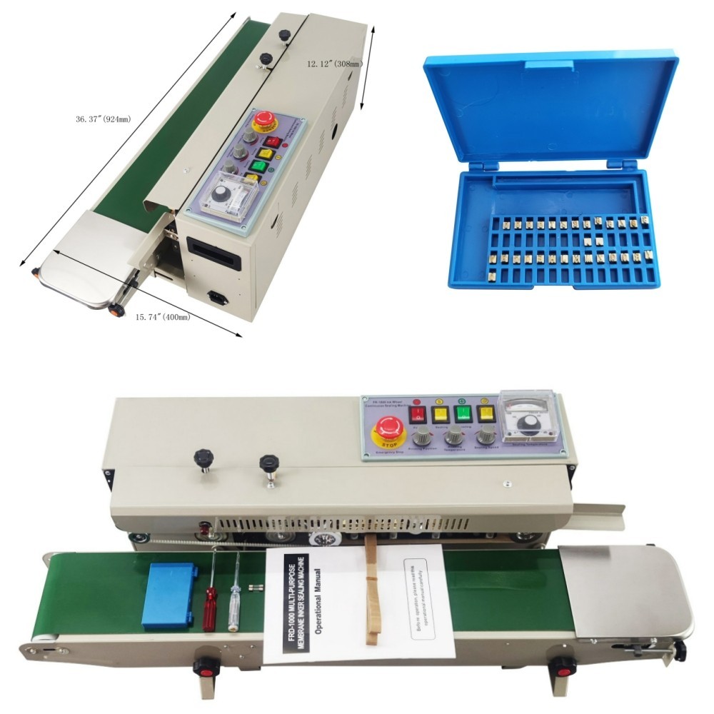 High Efficiency 110V Horizontal Sealer Continuous Plastic Bag Sealing Machine