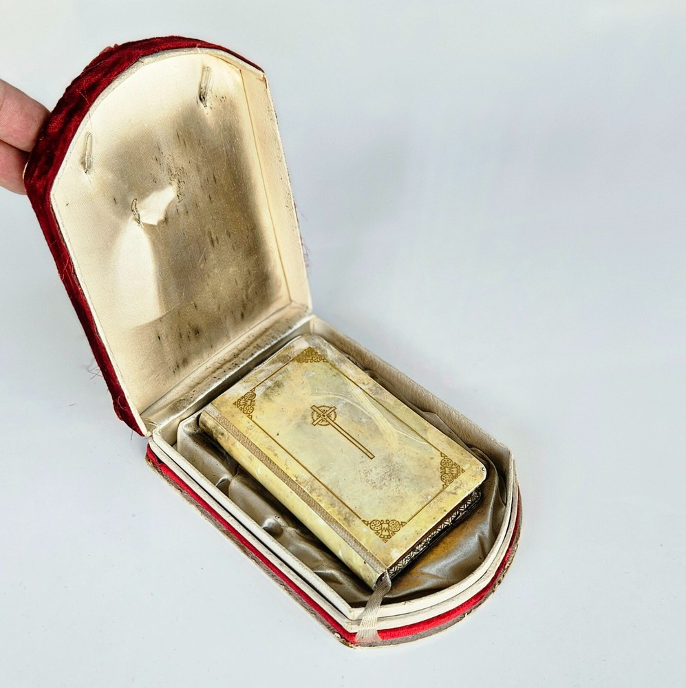 Antique 1920s Celluloid Prayer Book & Original Box