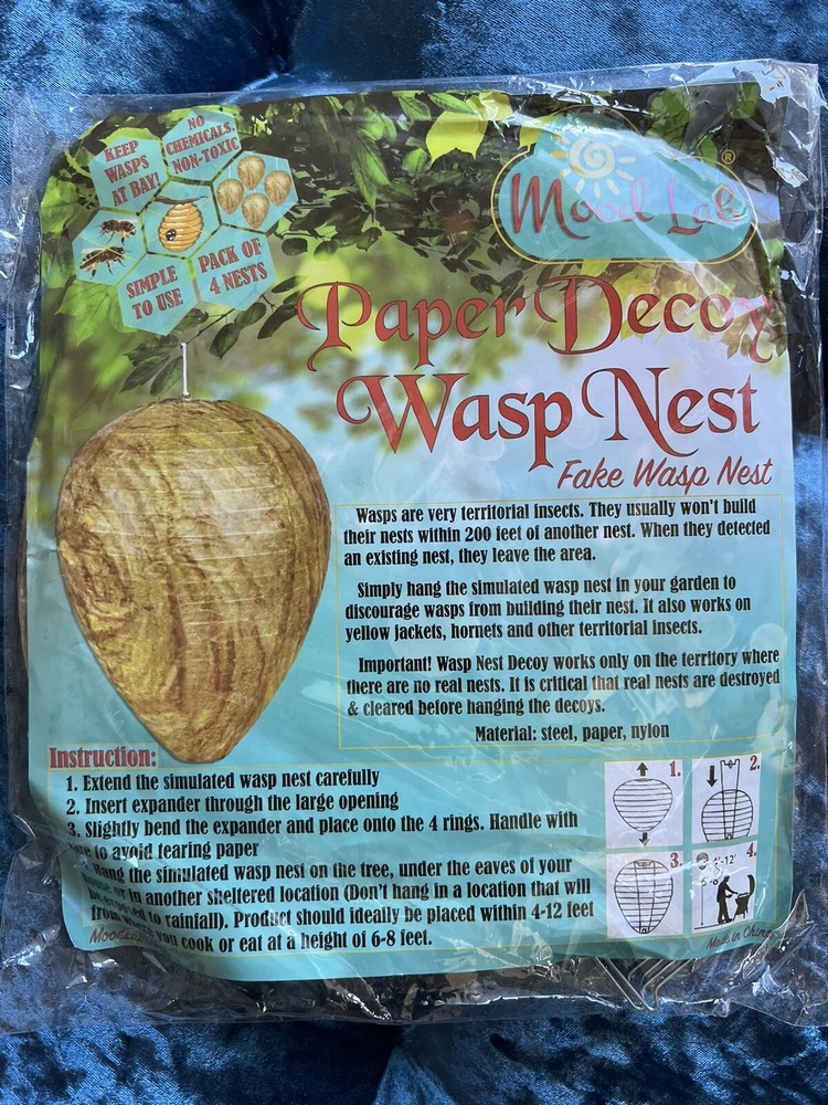 Wasp Nest Decoy Hanging Wasp Deterrent 4 pack