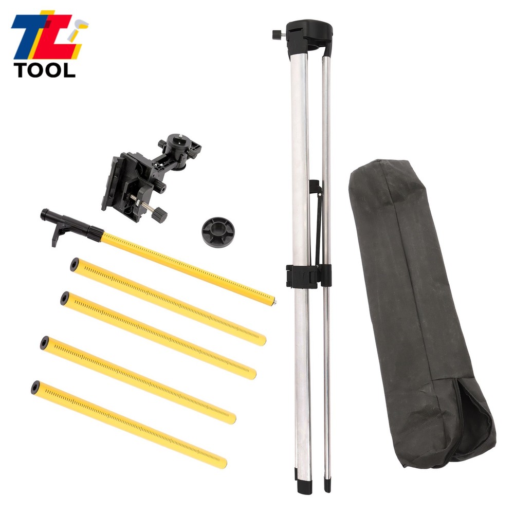 3.7M Laser Pole 12 Ft Laser Level Pole With Tripod Adjustable Telescoping