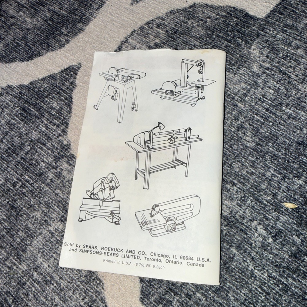 Sears "Guide to Craftsman Power Tools" 12 Different Power Tools Explained