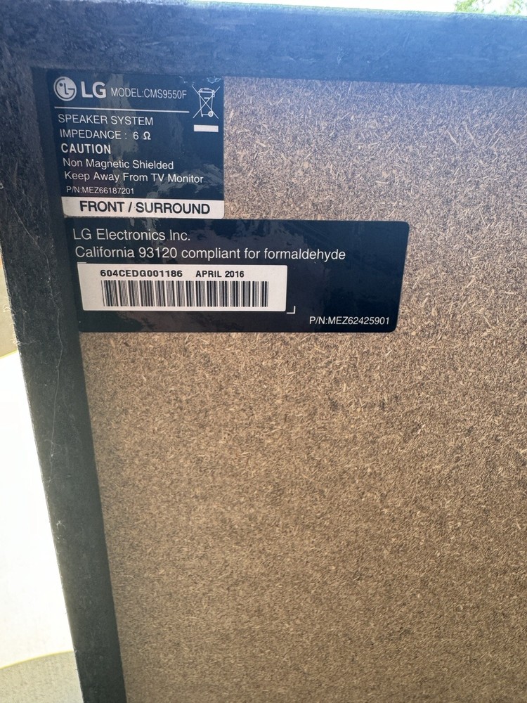 LG Replacement Speaker (CMS9550F) for LG MIni HiFi 2800W Shelf System CM9550