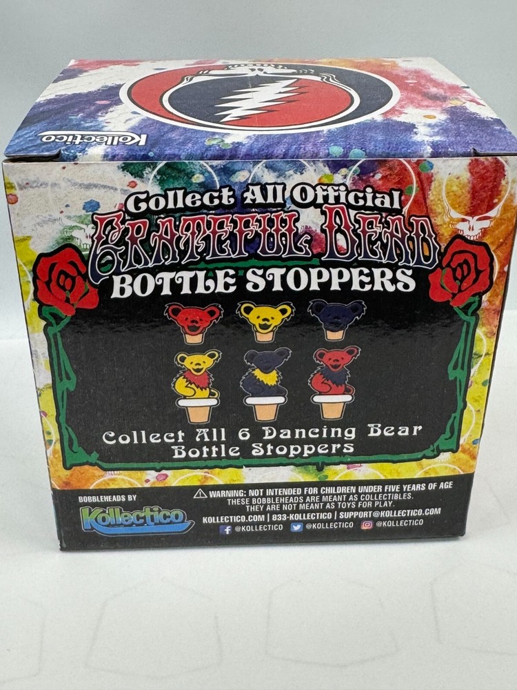 GRATEFUL DEAD BLUE DANCING BEAR BOTTLE STOPPER - NIB