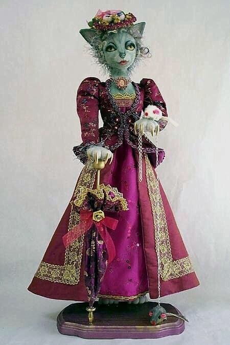 Cloth Art Doll CD Pattern “Madame Le Chat” by Stephanie Novatski