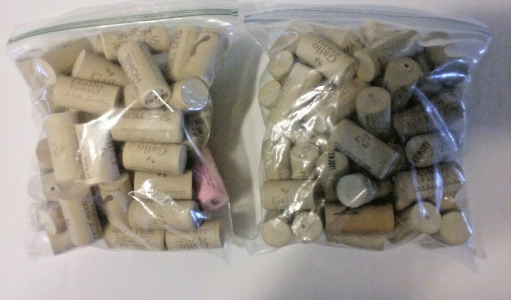 100 Used Synthetic Wine Corks For Crafting
