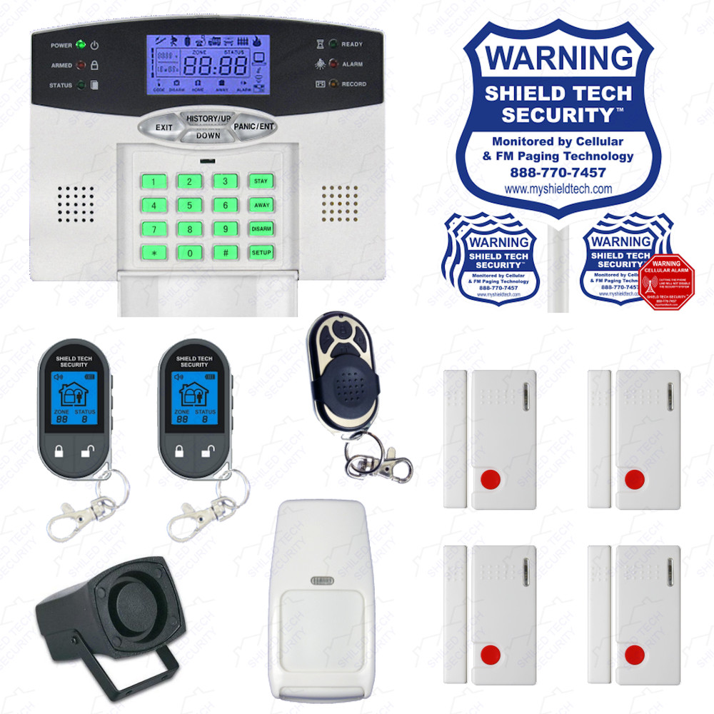 Wireless House Alarm Kit Security System Voice Prompt Backlit Screen US Plug HF
