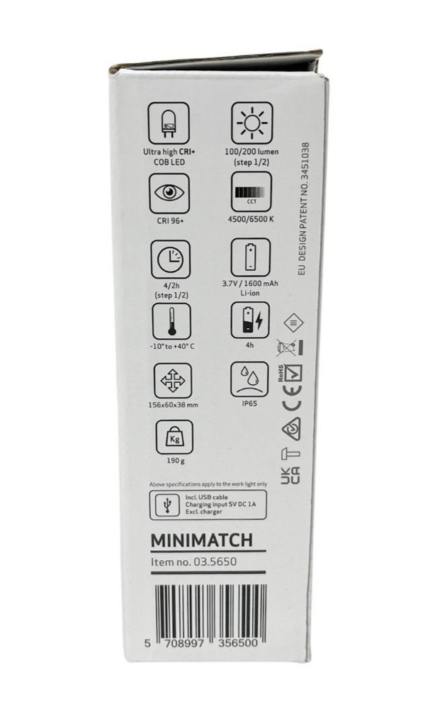 ScanGrip MiniMatch Auto Detailing LED Light - Scan Grip Rechargeable Hand Held