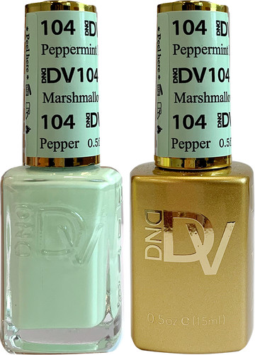 DND DUO DIVA GEL & LACQUER #104 - Peppermint Marshmallow