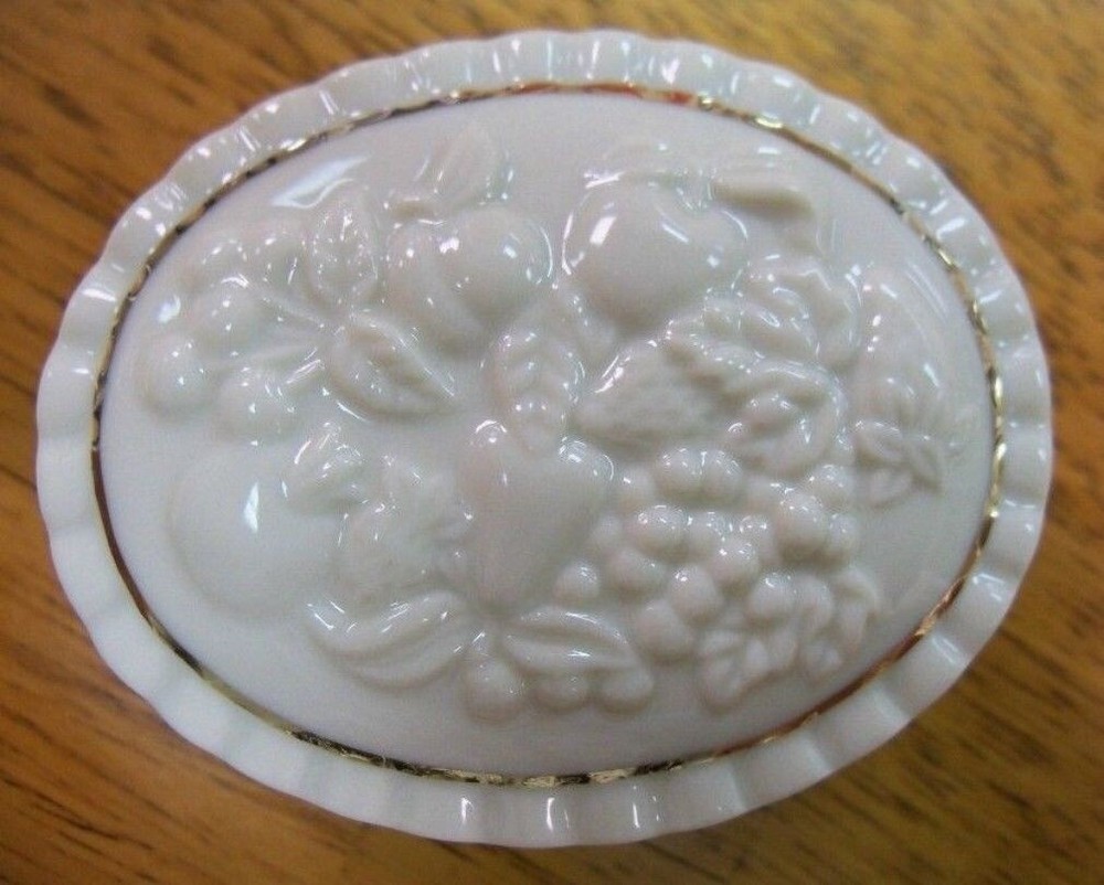 Lenox Container Lidded Fruit Medley Porcelain Trinket Box New