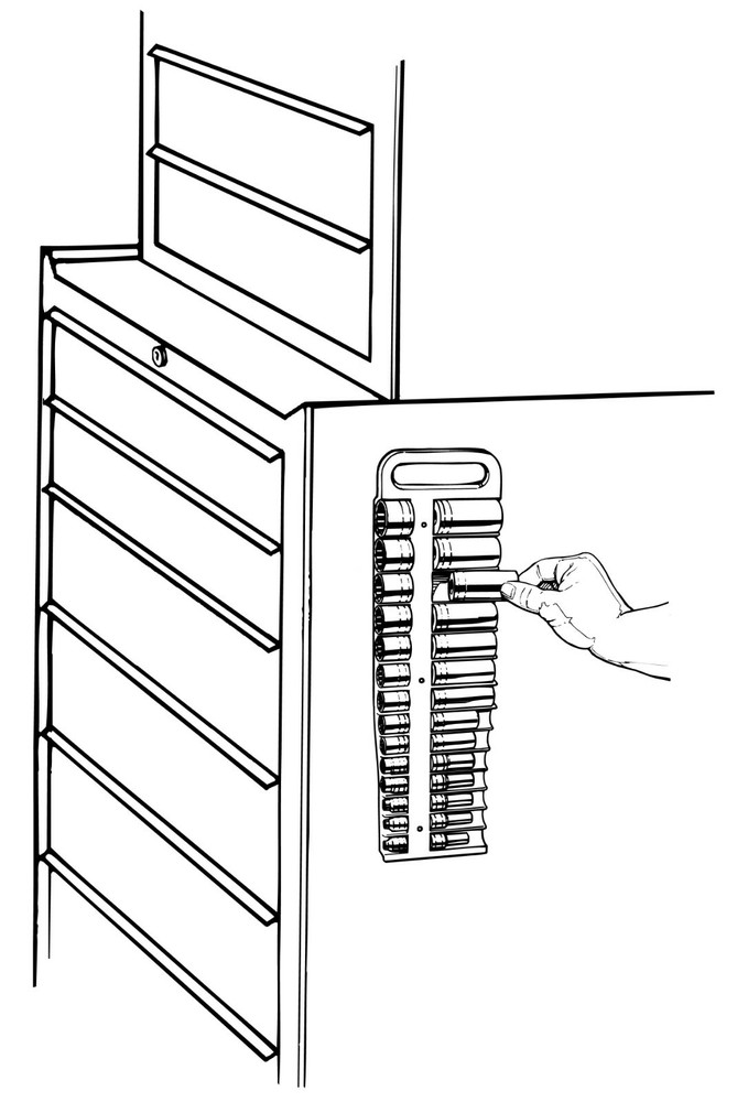 Lisle 40210 3/8" Magnetic Socket Holder