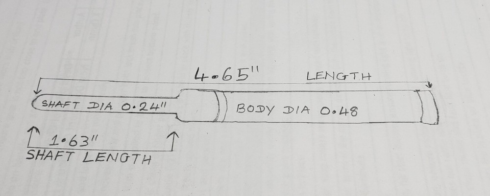Nitrogen Gas Spring: 0.748? Dia, Yellow