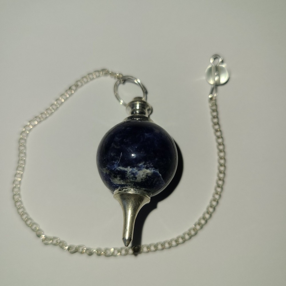 Sodalite Sephoroton Ball Sphere Crystal Dowsing Pendulum Divination Tool