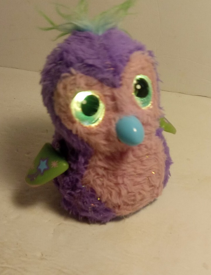 Spin Master Hatchimals Penguala 5" Soft Interactive Purple/Pink Plush Bird.