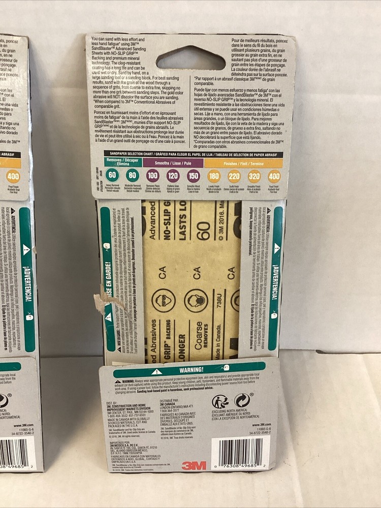 3M Sandblaster 60 Course No-slip Grip Sanding Sheets