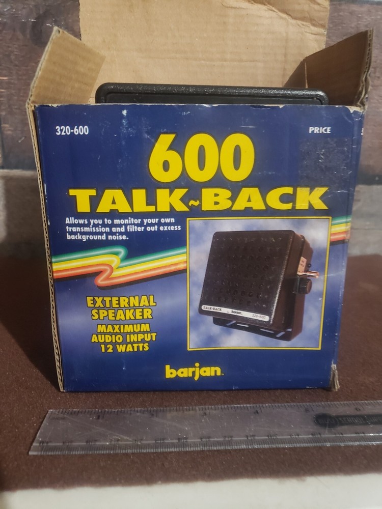 Barjan 600  External CB Speaker, in box, never used New