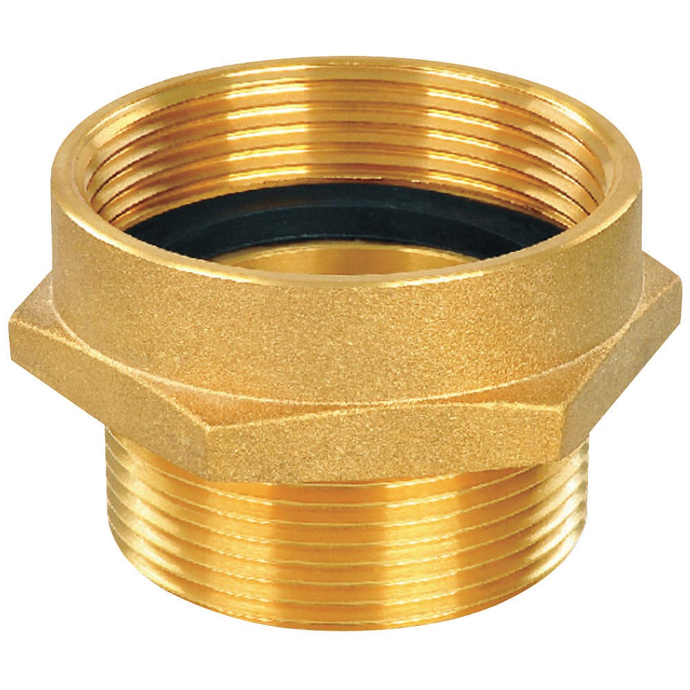 GRAINGER APPROVED 6AKD2 Fire Hose Adapter,Straight,NPTxNST 6AKD2
