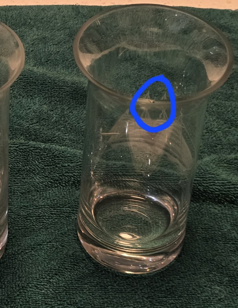 Three Tuscany Clipper Ship Vases 6.5" H