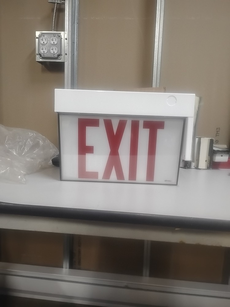 NEW KENALL XMCB/E409608 Red Letter Exit Sign. New