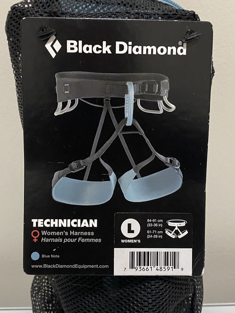 NEW Black Diamond Women’s Technician Harness Size L Blue Note