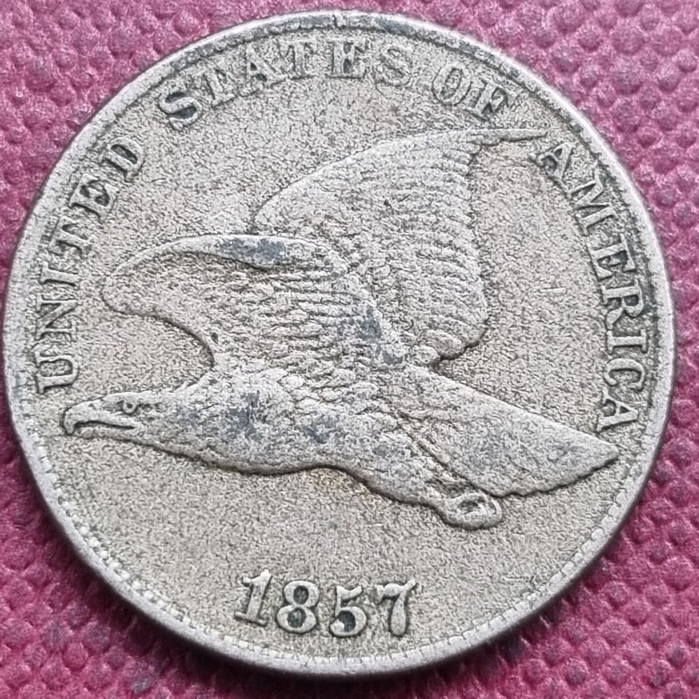 1857 Flying Eagle Cent 1c Better Grade Details #84318