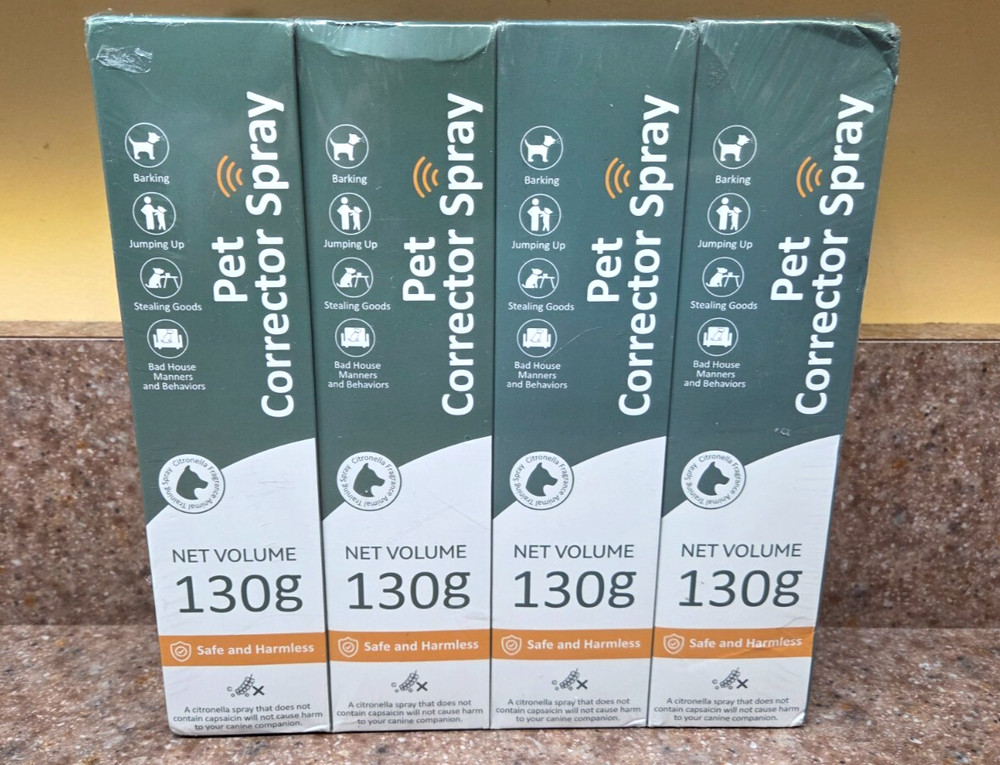 Pet Corrector Spray 4-Pack for Barking, Jumping & Bad Habits