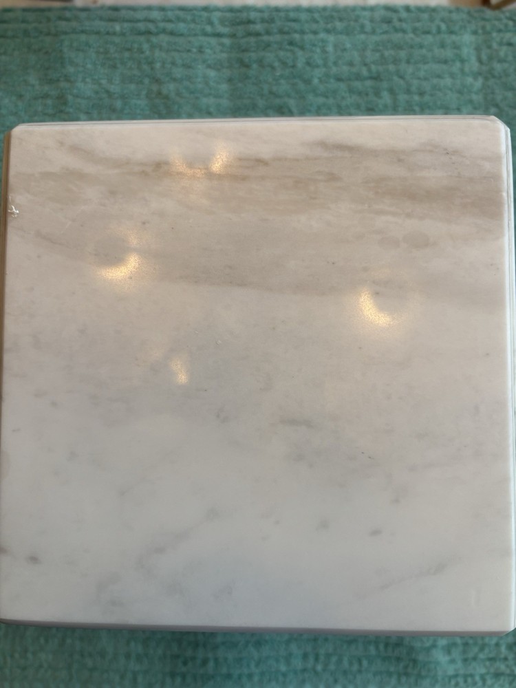 WATERWORKS STUDIO WHITE MARBLE TISSUE COVER BOX